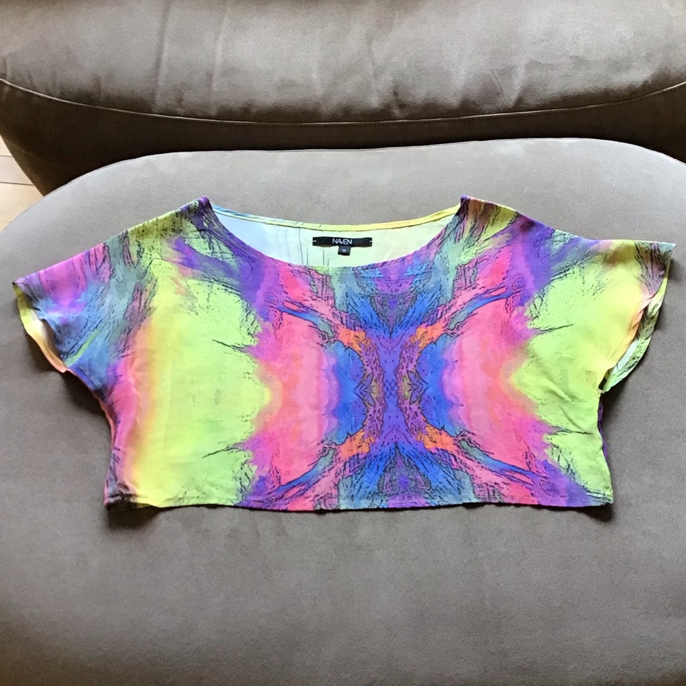 Multicolor Neon Crop Top